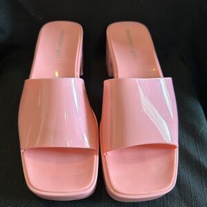 Madden Girl Palacee Baby Pink Mules sz 8